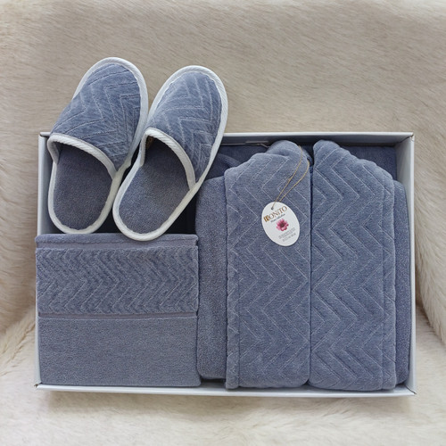 ست حولههای تنپوش Bonito چهار تیکه آبی تیره